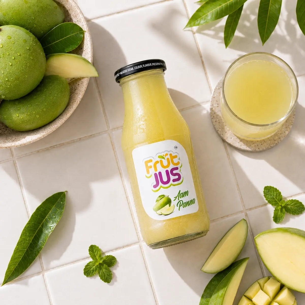 Frut Jus Aam Panna juice 250ml glass bottle - 100% real fruit, no added sugar