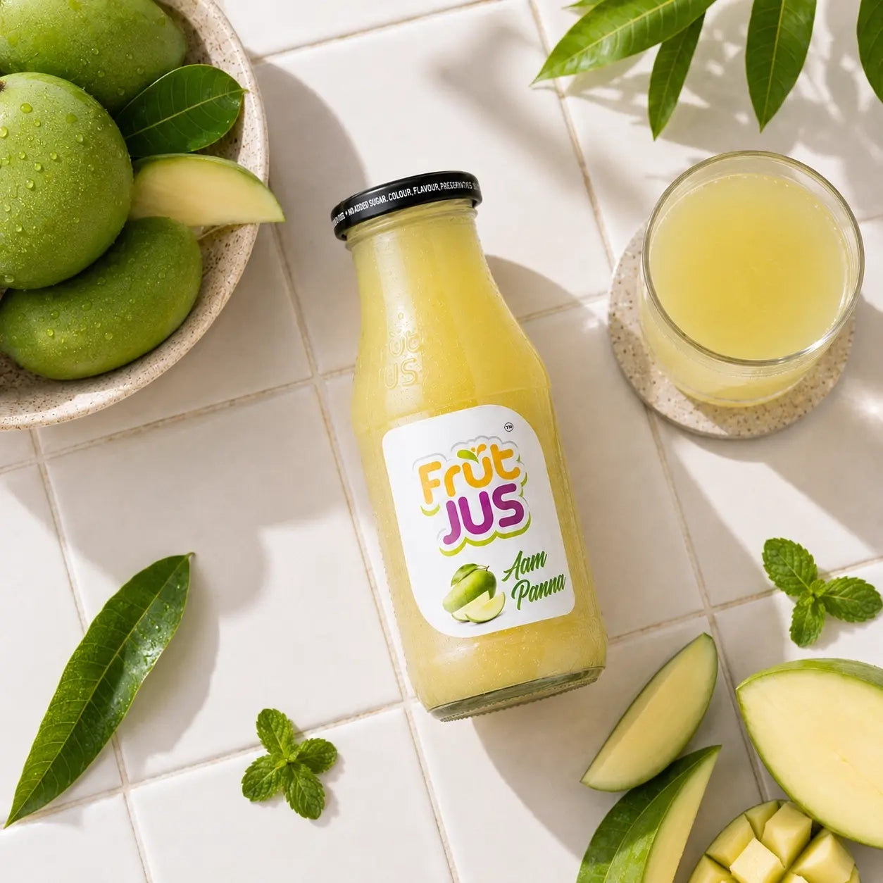 Frut Jus Aam Panna juice 250ml glass bottle - 100% real fruit, no added sugar