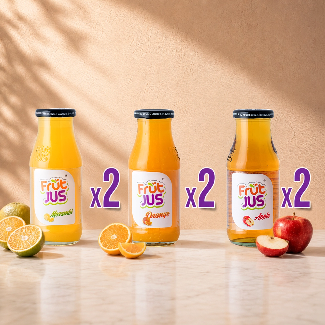 Citrus Bliss Combo by Frut Jus - back label with ingredients and nutrition information