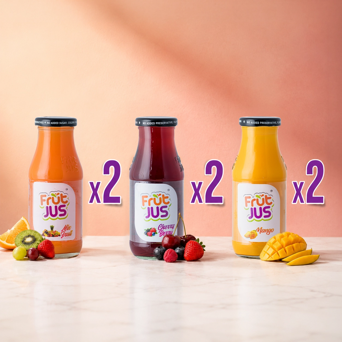 Birthday Bash Combo by Frut Jus - back label with ingredients and nutrition information