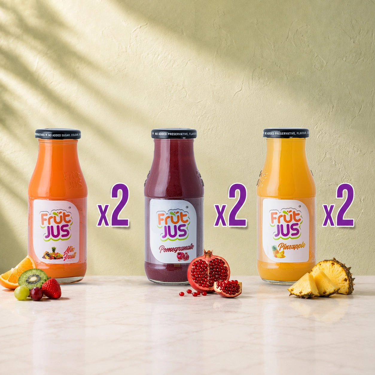Tropical Delight Combo by Frut Jus - back label with ingredients and nutrition information