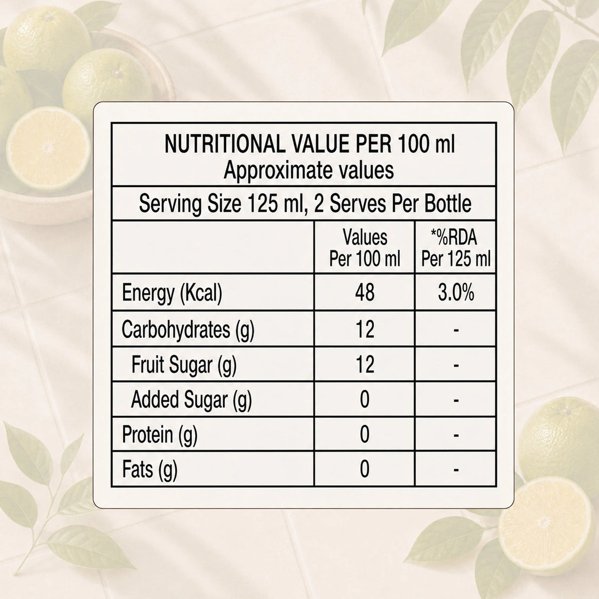 Nutritional Facts