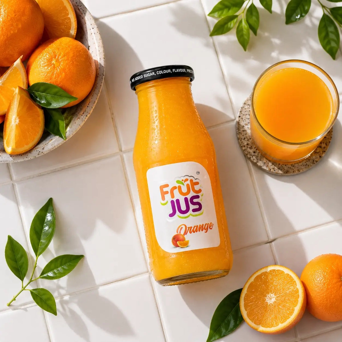 Frut Jus Orange juice 250ml glass bottle - 100% real fruit, no added sugar