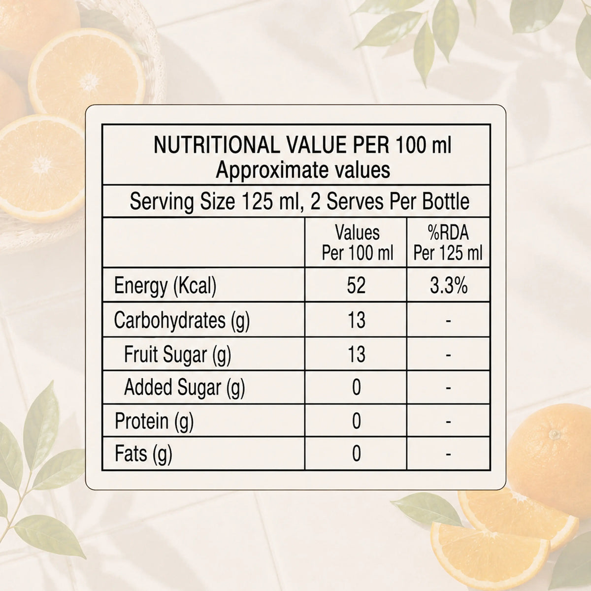 Nutritional Facts